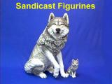 Dog figurines sandicast