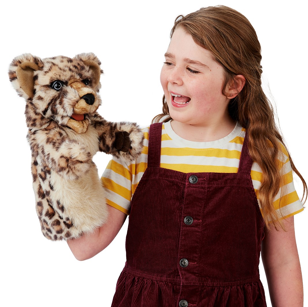 Leopard Cub Stage Puppet with Friend