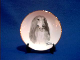 afghan hound plate