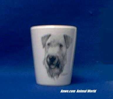 airedale shot glass porcelain