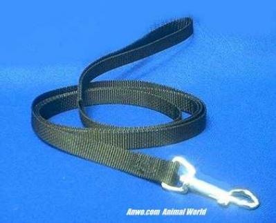 black leash dog lead 6 foot long x 5/8 wide 