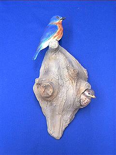 bluebird figurine wallhanging