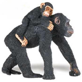 chimpanzee with baby toy miniature safari