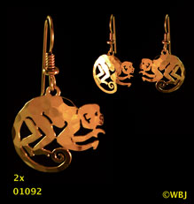 monkey earrings