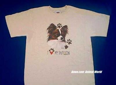 papillon t shirt face love