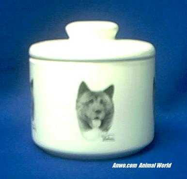 pinto akita jar porcelain