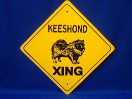 Keeshond Crossing Sign