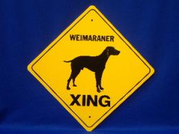 Weimaraner Crossing Sign