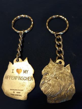 Affenpinscher Keychain Pewter Rawcliffe