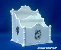 alaskan malamute letter organizer porcelain