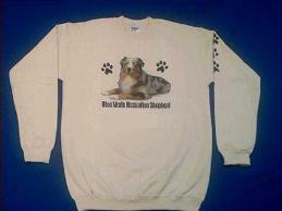 australian shepherd sweatshirt blue merle