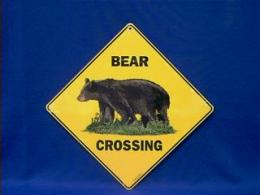 bear crossing sign