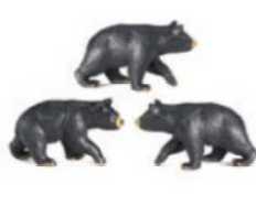 black bear toy mini good luck 