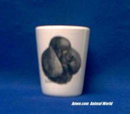 black poodle shot glass