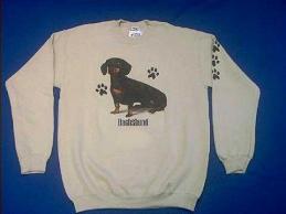 black tan dachshund sweatshirt