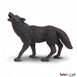 black wolf toy miniature replica howling