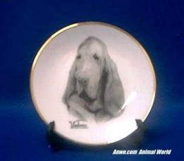 bloodhound plate porcelain