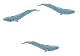 blue whale toy mini good luck miniature