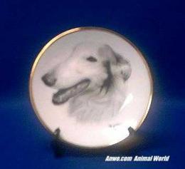 borzoi plate porcelain