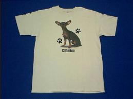 chihuahua black & tan t shirt