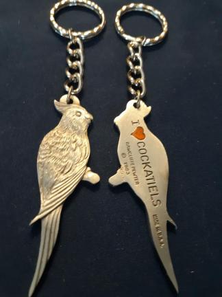 Cockatiel Keychain Rawcliffe Pewter