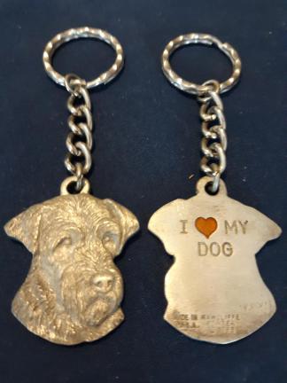 Dog Keychain 2 Rawcliffe Pewter