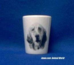 english setter shot glass