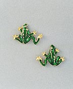 frog earrings