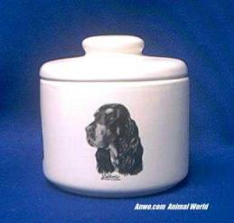 gordon setter jar porcelain 