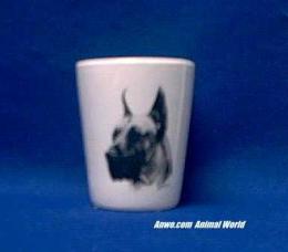 great dane shot glass