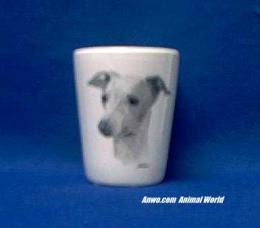 italian greyhound shot glass