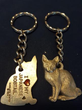 Japanese Bobtail keychain Rawcliffe pewter