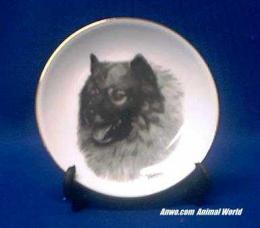 keeshond plate porcelain