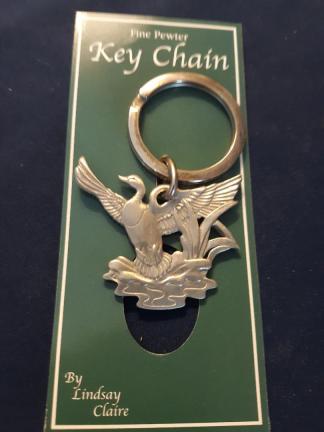 Mallard Duck Keyring Lindsay Claire pewter