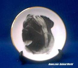 mastiff plate porcelain