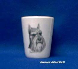 miniature schnauzer shot glass