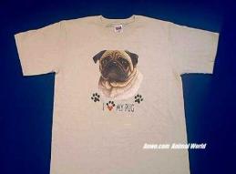 pug t shirt face