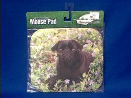 black pug mousepad