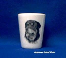 rottweiler shot glass