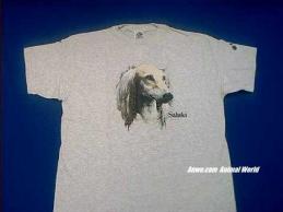 saluki t shirt ash