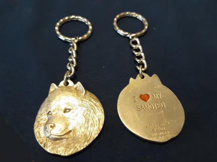 Samoyed Keychain Pewter Rawcliffe