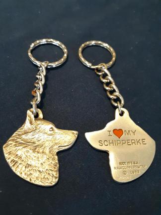 Schipperke Keychain Rawcliffe Pewter