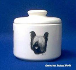 skye terrier jar porcelain