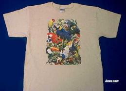 tropical birds shirt adult and youth sizes