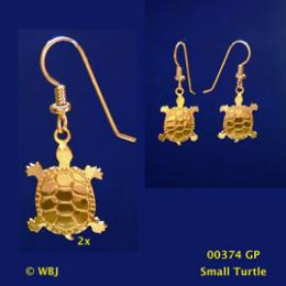 turtle earrings gold 