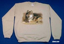 wolf sweatshirt printed in usa